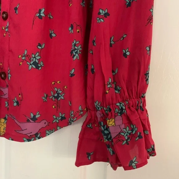 Anthro - Maeve red blouse - Picture 6 of 6